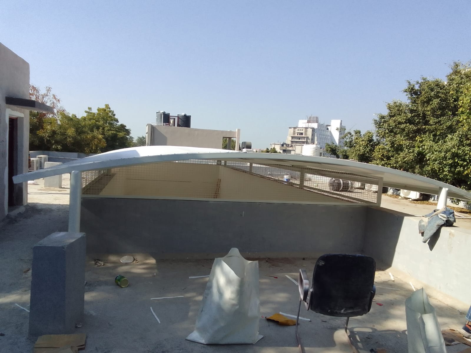 Tensile Roofing Structure - Multicolor Design, Versatile Appearance For Building Structures | Customizable Arching Solutions, Creative Architectural Features