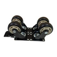 Industrial Trolley Caster Wheels - Color: Black