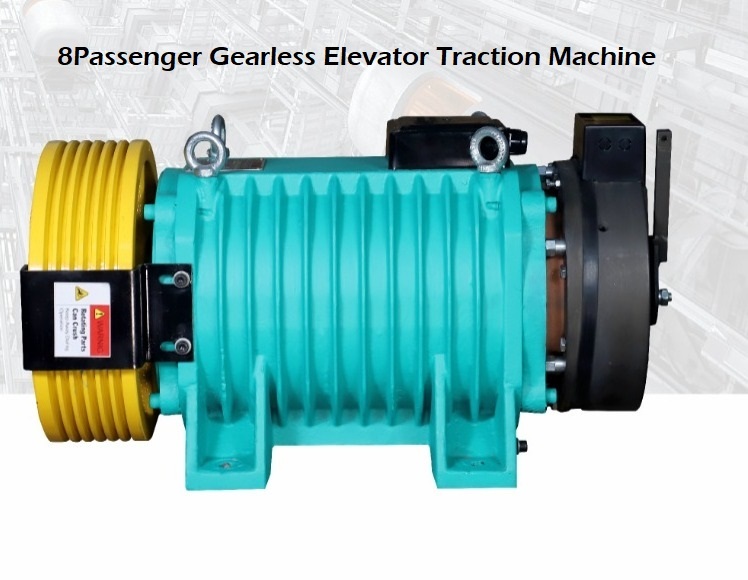 Gearless Elevator Motor - Color: Yellow Blue