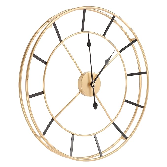 Luxury Metal Wall Clock - Color: Golden