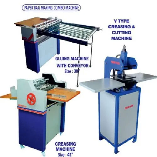 Paper Bag Making Combo Machine ( Square Bottom )