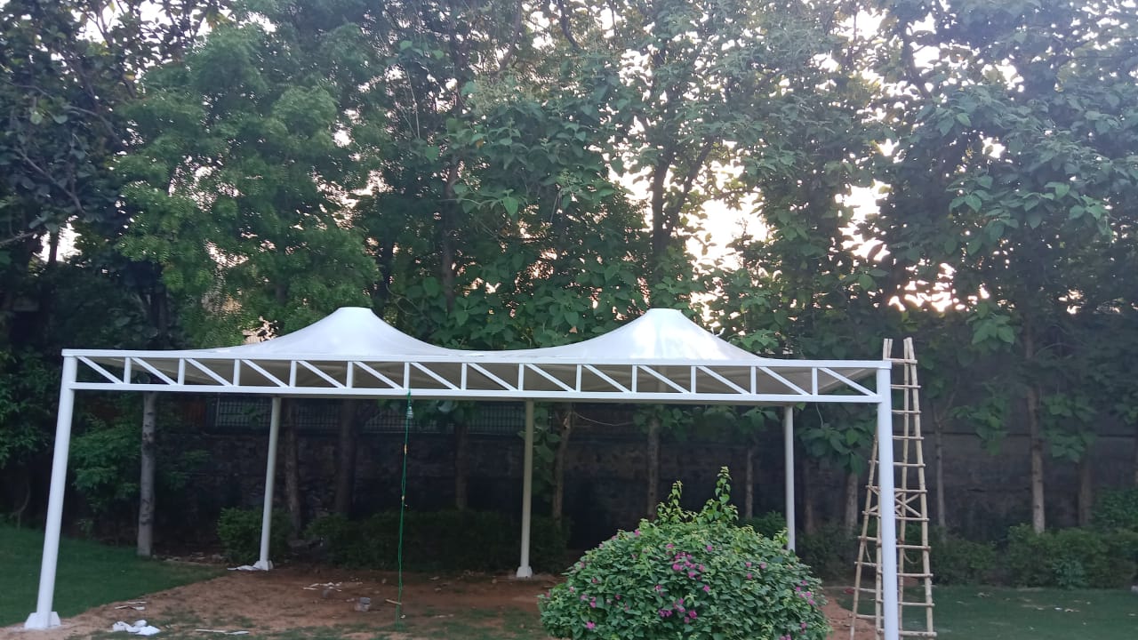 Tensile Gazebo Structure - Durable Multicolored Fabric, Ideal For Commercial And Residential Use In Hotels, Restaurants, Gardens, Schools