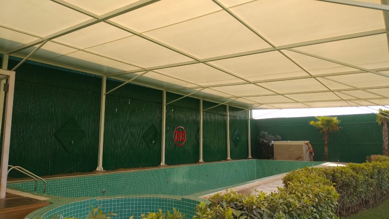 Tensile Swimming Pool - Polyester, 50 Inch Width, Multicolor Design | Ideal For Poolside Relaxation, Durable And Weather-resistant Fabric