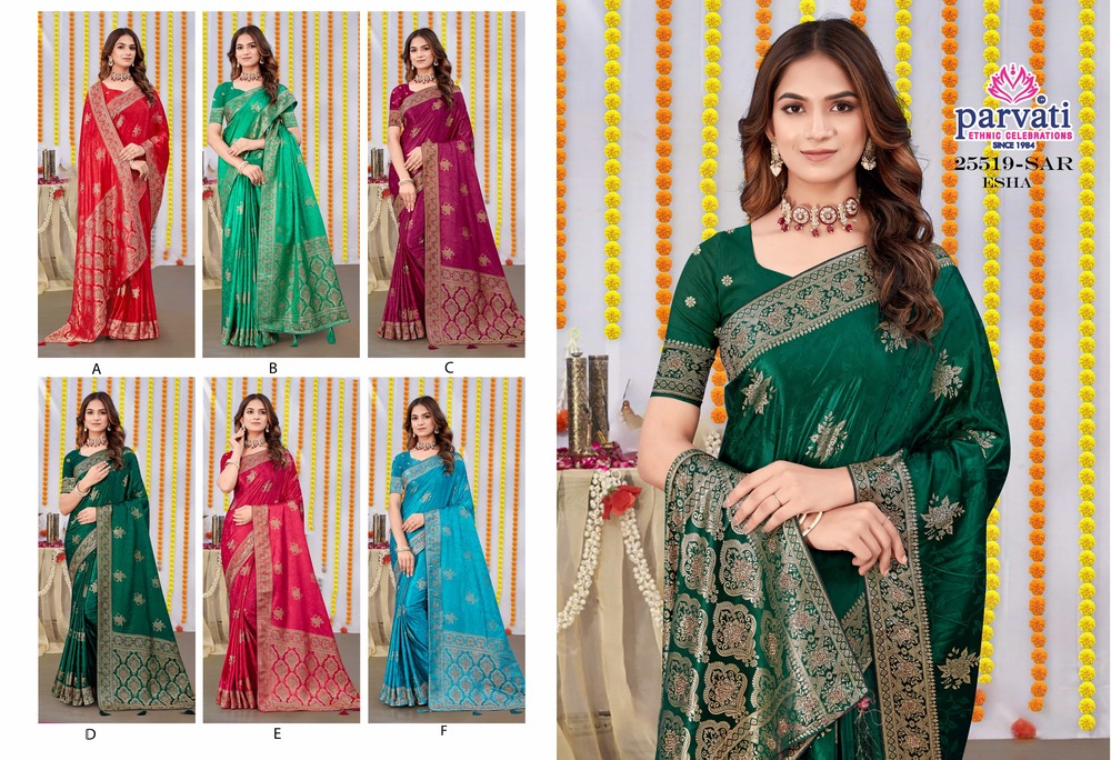 Parvati Multicolor Nylon Silk Saree -25519