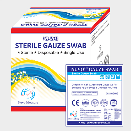 Sterile Gauze Swab - Medical Grade 100% Cotton, Woven, Disposable & Sterilized with Multiple Color Options