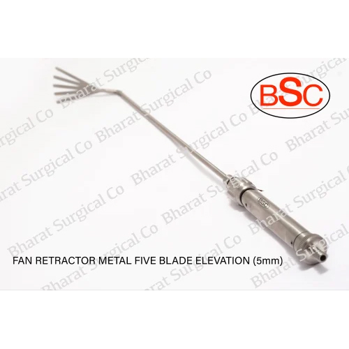 5 Mm 5 Blades Elevated Fan Retractor - Material: Stainless Steel