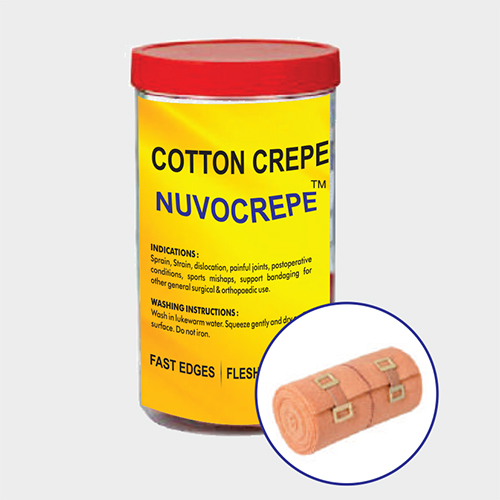 Cotton Crepe Bandage - High-Quality Plastic, Sterilized for Safety | Disposable, Available in Multiple Sizes, Store in Cool & Dark Place