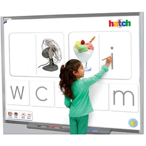 White Interactive Smart Board - Material: Metal