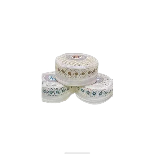 Bokis Cap - Cotton, White Color, Embroidered Design | Traditional Indian Men's Ethnic Headwear Cap