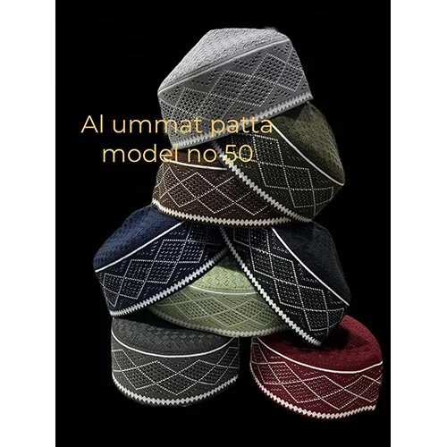 Patta Cap - Cotton With Multi Color Embroidered Design | Washable, Perfect for Men