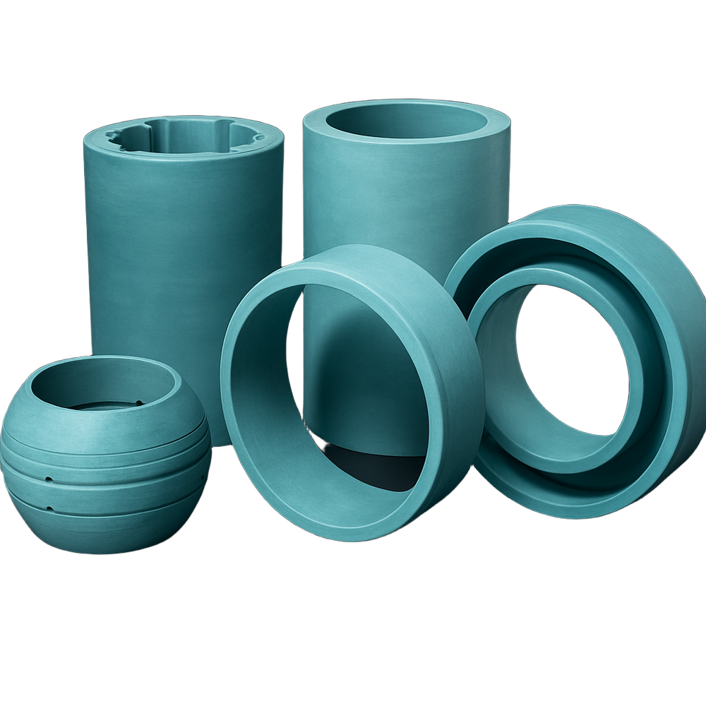 Self Lubricating Fiber Reinforced Composite Bearing - Color: Green / Red / Grey