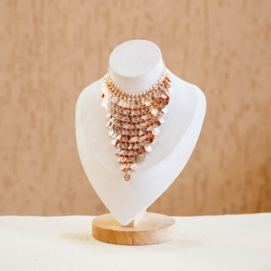 Designer Choker | Size: 5 Inch | 1 Pcs - Material: Nickel, Colors: Golden, Rose Gold, Mehendi, Black | Style: Contemporary, Chic Design, Versatile Wear