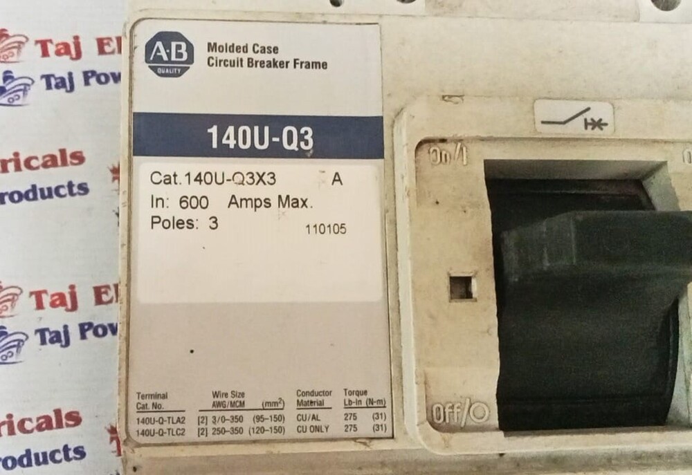 ALLEN BRADLEY 140U-Q3X3 600A 3POLE MCCB