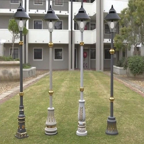 Frp Cylindrical Shape Type Decorative Pole - Color: Gray