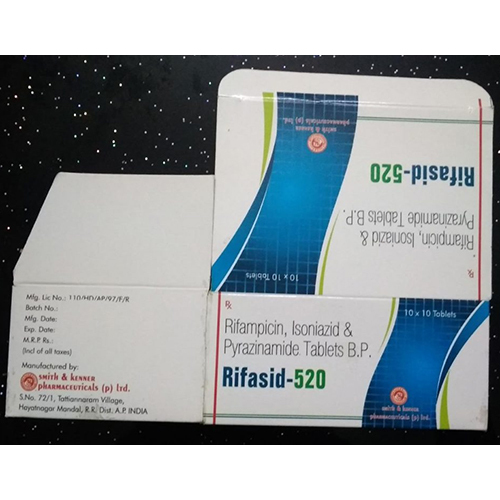 Rifasid-520 Tablets - 450mg Rifampicin, Antibacterial Treatment for Tuberculosis and Urinary Tract Infections, Recommended for Adults - Box of 100 Tablets