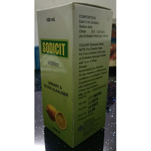 Sodicit Urinary And Blood Alkaliser Syrup - Physical Form: Liquid