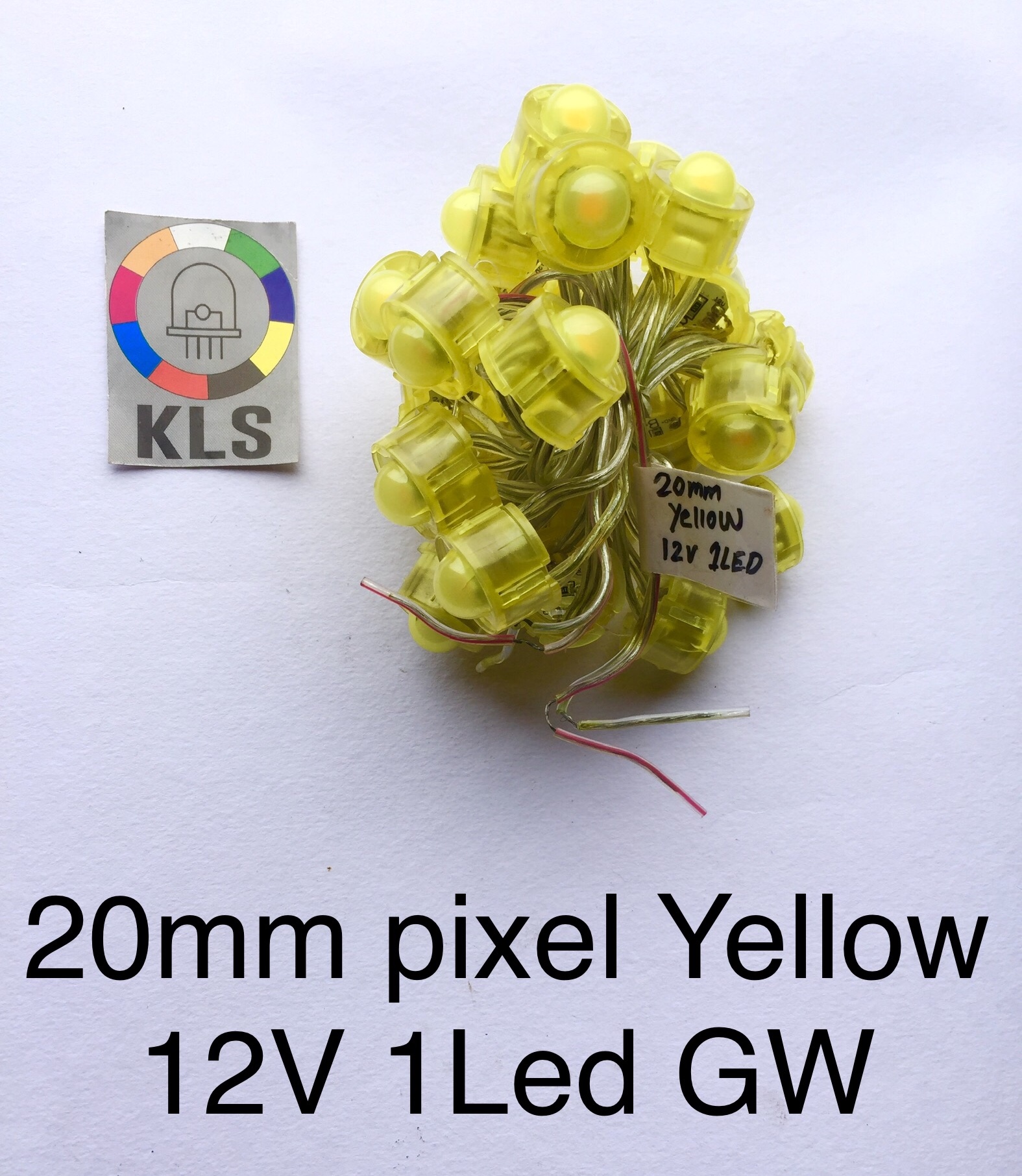 20mm Pixel Led - 5v Input, Round Shape | Available In Red, Green, Blue, White, Yellow, Rgb Colors, 0.3w Power Factor, 20mm Size