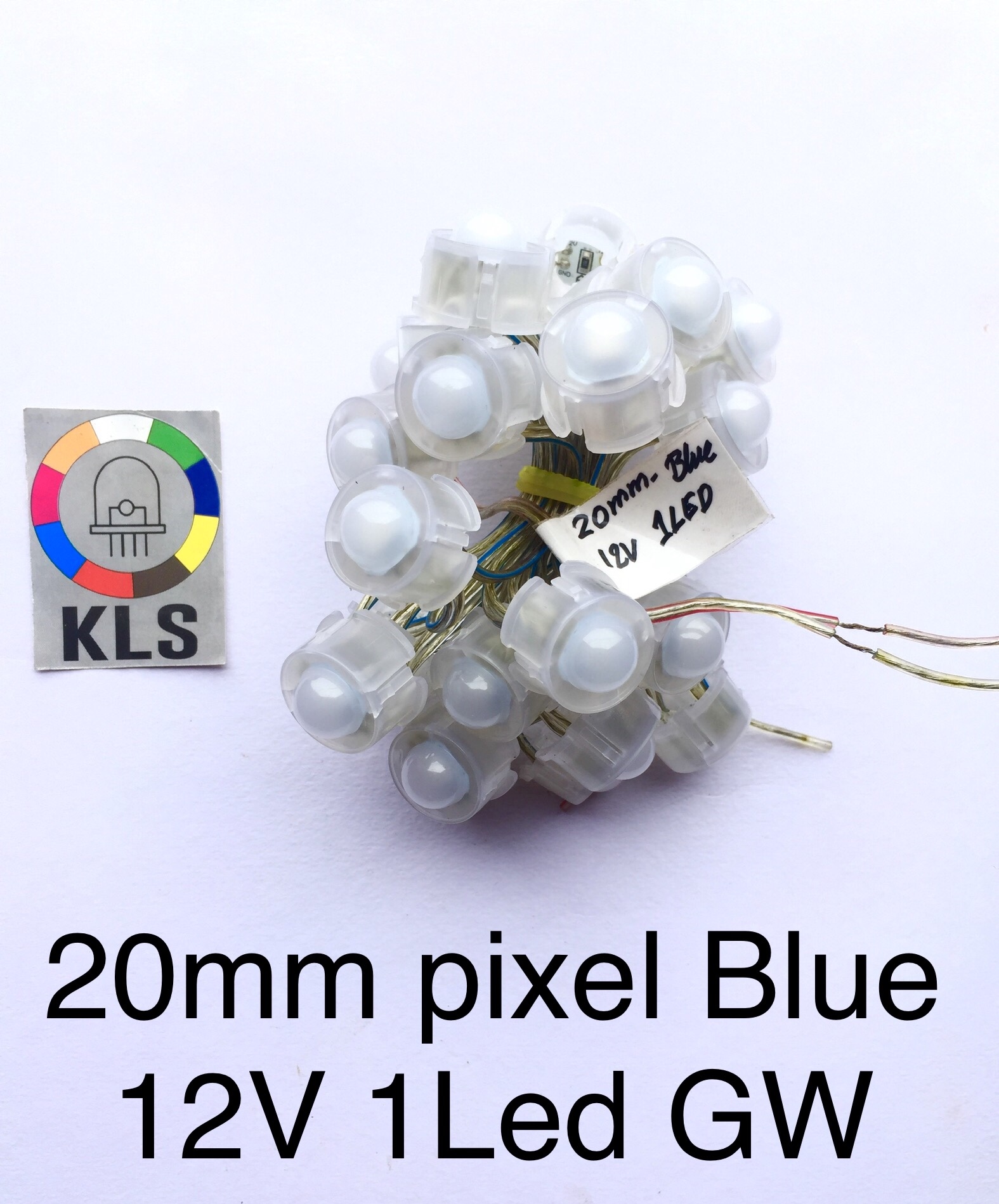 20mm Pixel Led - 5v Input, Round Shape | Available In Red, Green, Blue, White, Yellow, Rgb Colors, 0.3w Power Factor, 20mm Size