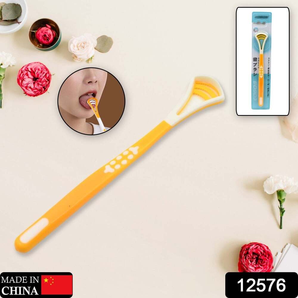 Tongue Scraper and Tongue Brush Great for Oral Cares