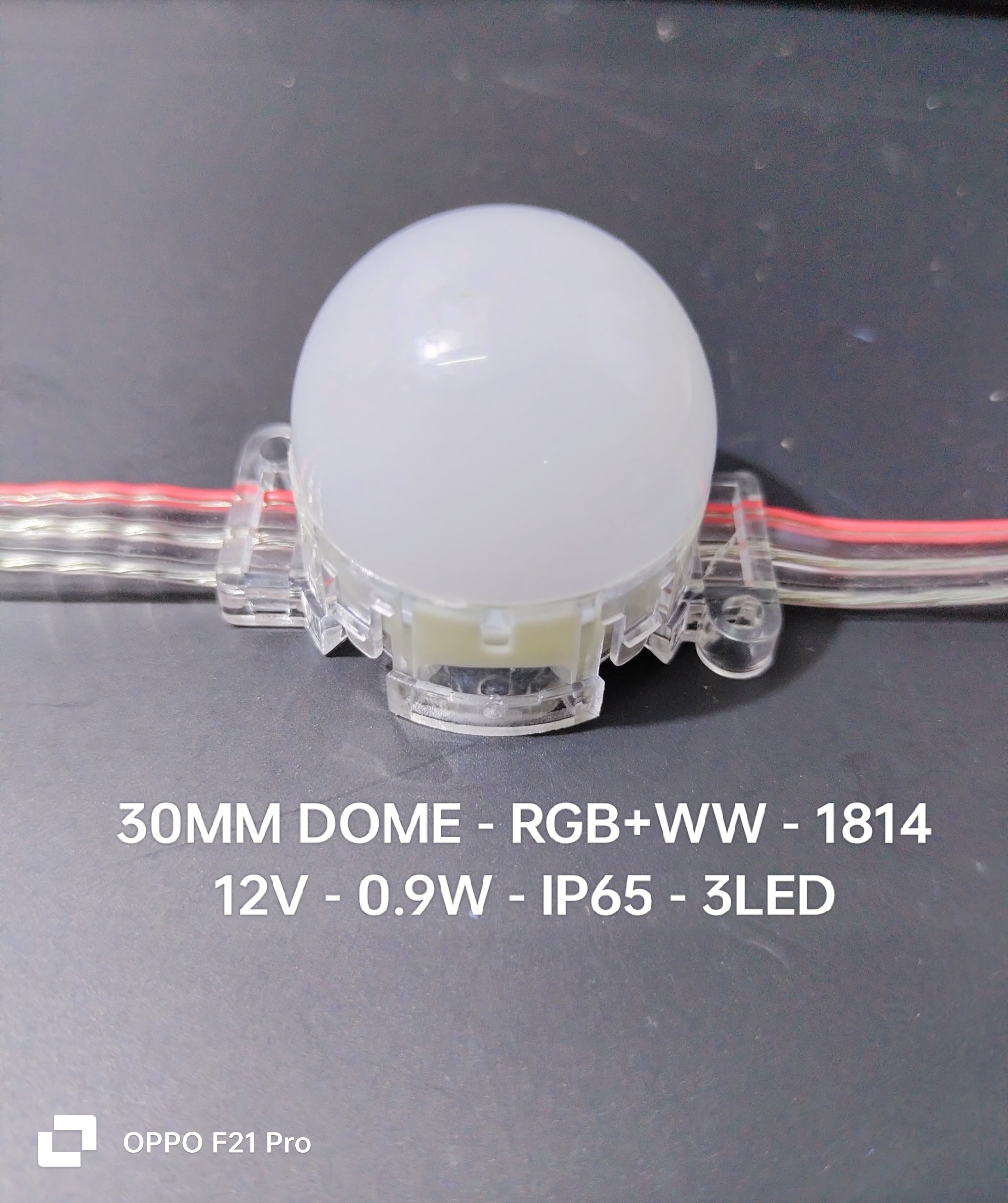 30mm Dome Pixel - High-quality Plastic, 30mm Size, Bright White Light | Industrial-grade Led, Energy-efficient, Easy To Install