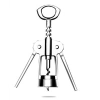 CherryBox Stylish Straight Wings Bottle - Corkscrew Opener,  Bottle Opener - Silver