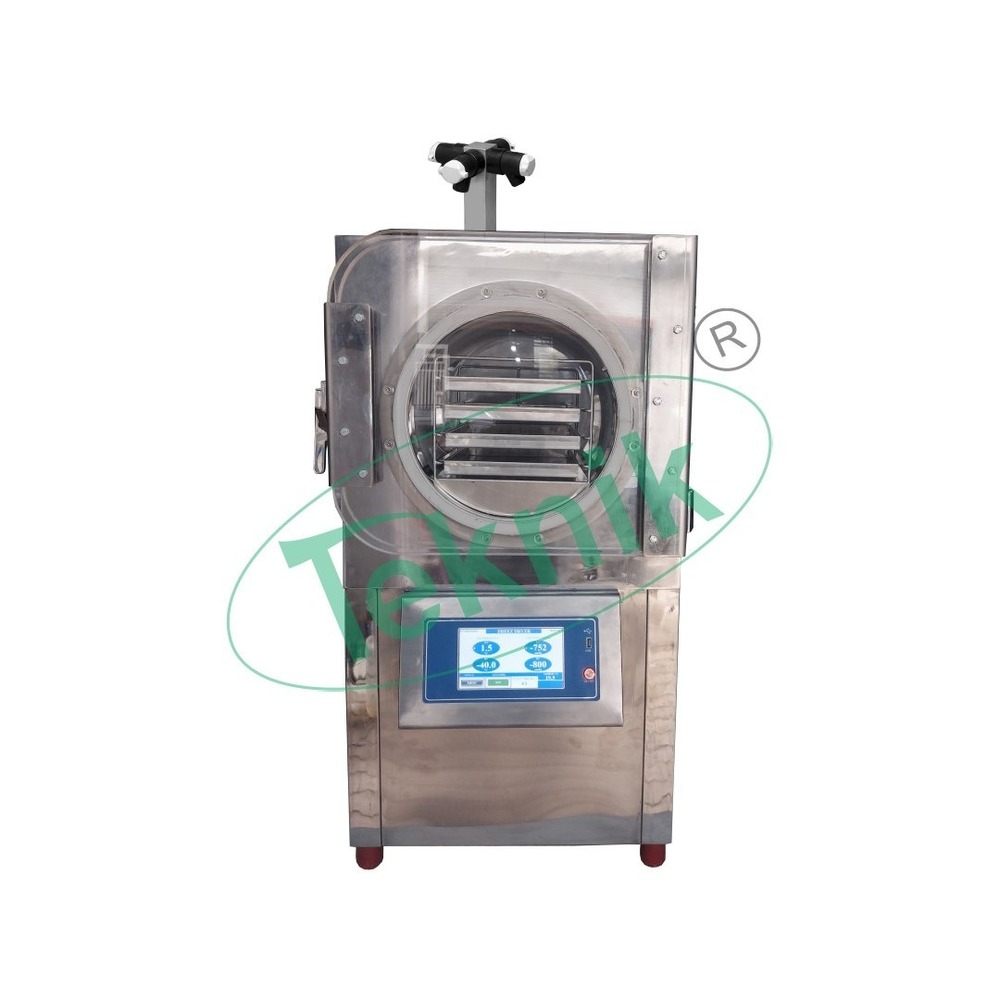 Industrial Freeze Dryer - Stainless Steel, 43L Capacity | Custom Automated Profiles, 7 CFM Oil-Free Vacuum Pump, Real-Time Data Logging, 10 Thermal Treatment Steps