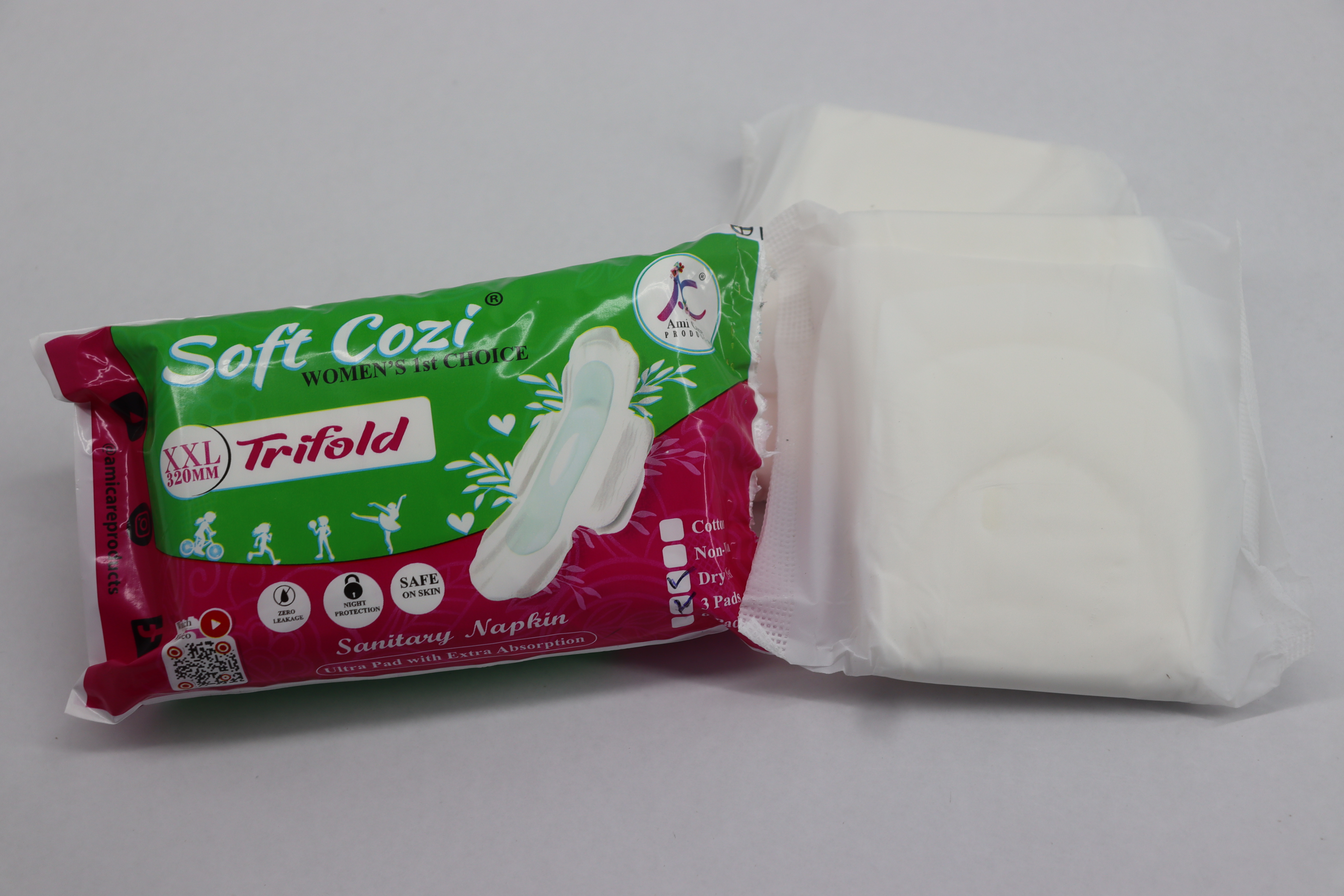 ULTRA THIN SANITARY NAPKIN TRIFOLD 320MM DRYNET 40PCS