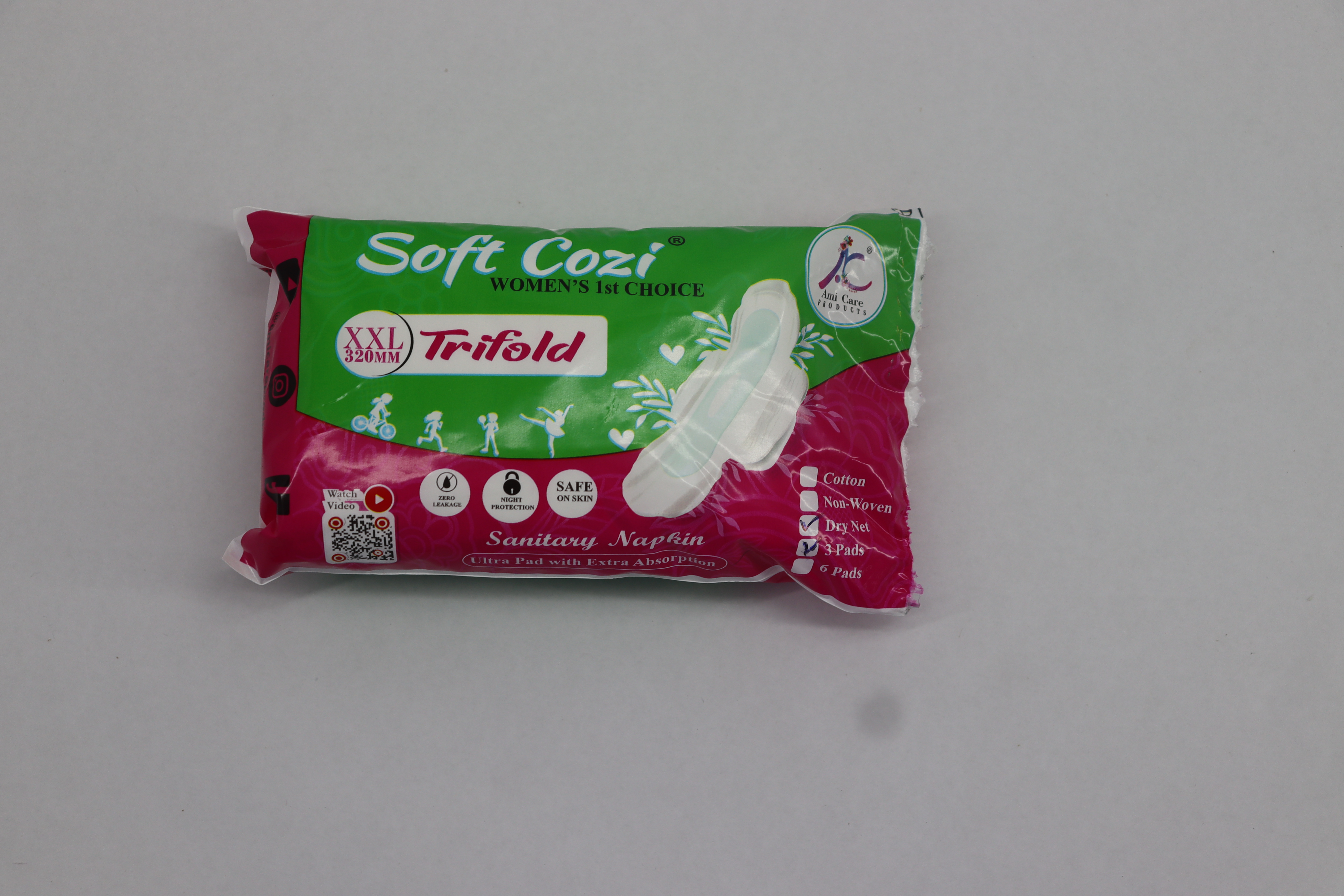 ULTRA THIN SANITARY NAPKIN TRIFOLD 320MM DRYNET 40PCS