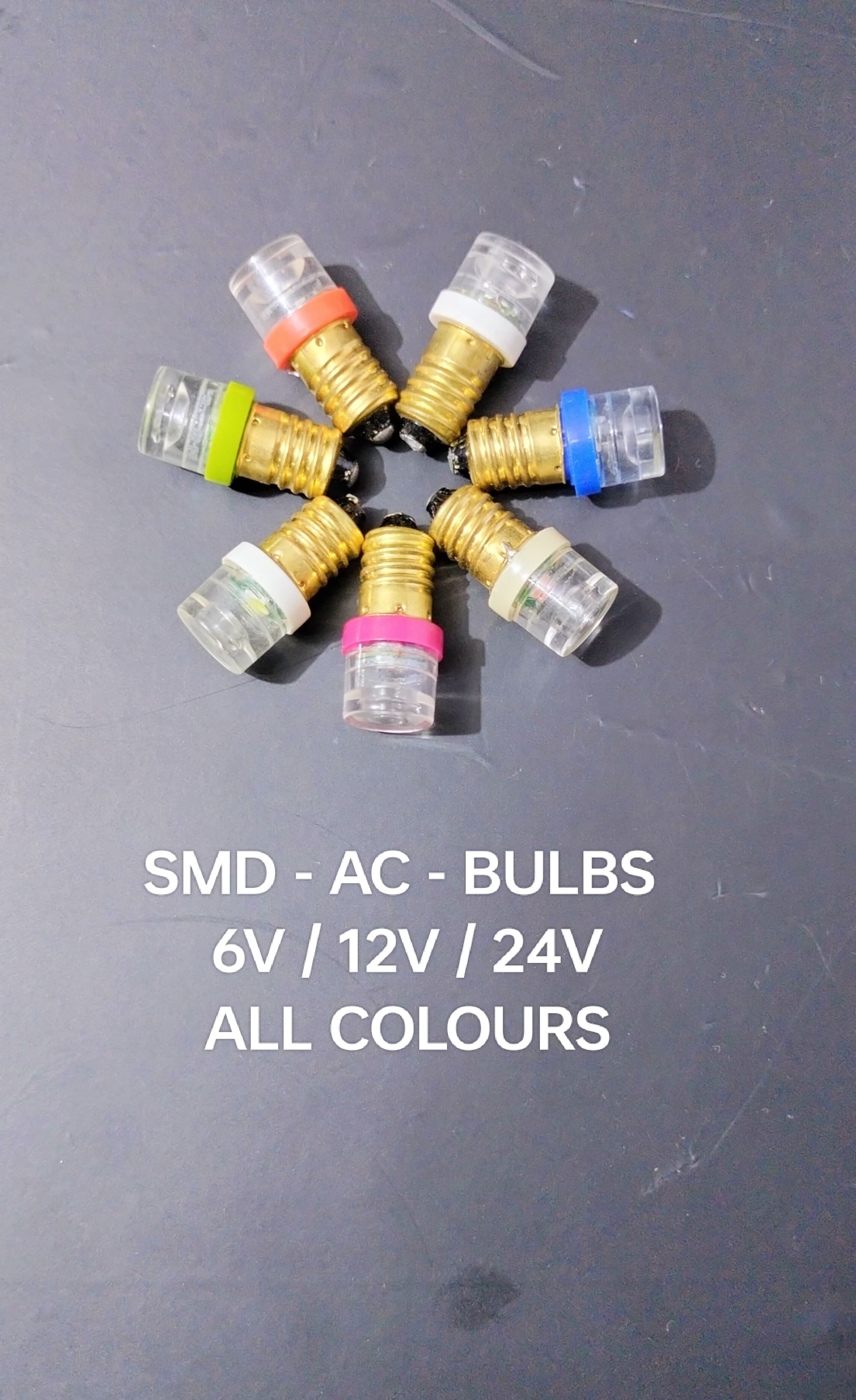 Smd Ac Bulb - 8mm Dimensions, 6v/12v/24v Rated Voltage | Available In Red, Green, Blue, White, Warm White, Yellow, Pink, Orange Colors