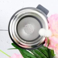 CherryBox Army Green Camouflage Bullet Shaped Stainless Steel Vacuum Flask Thermos Cup - 450 ml