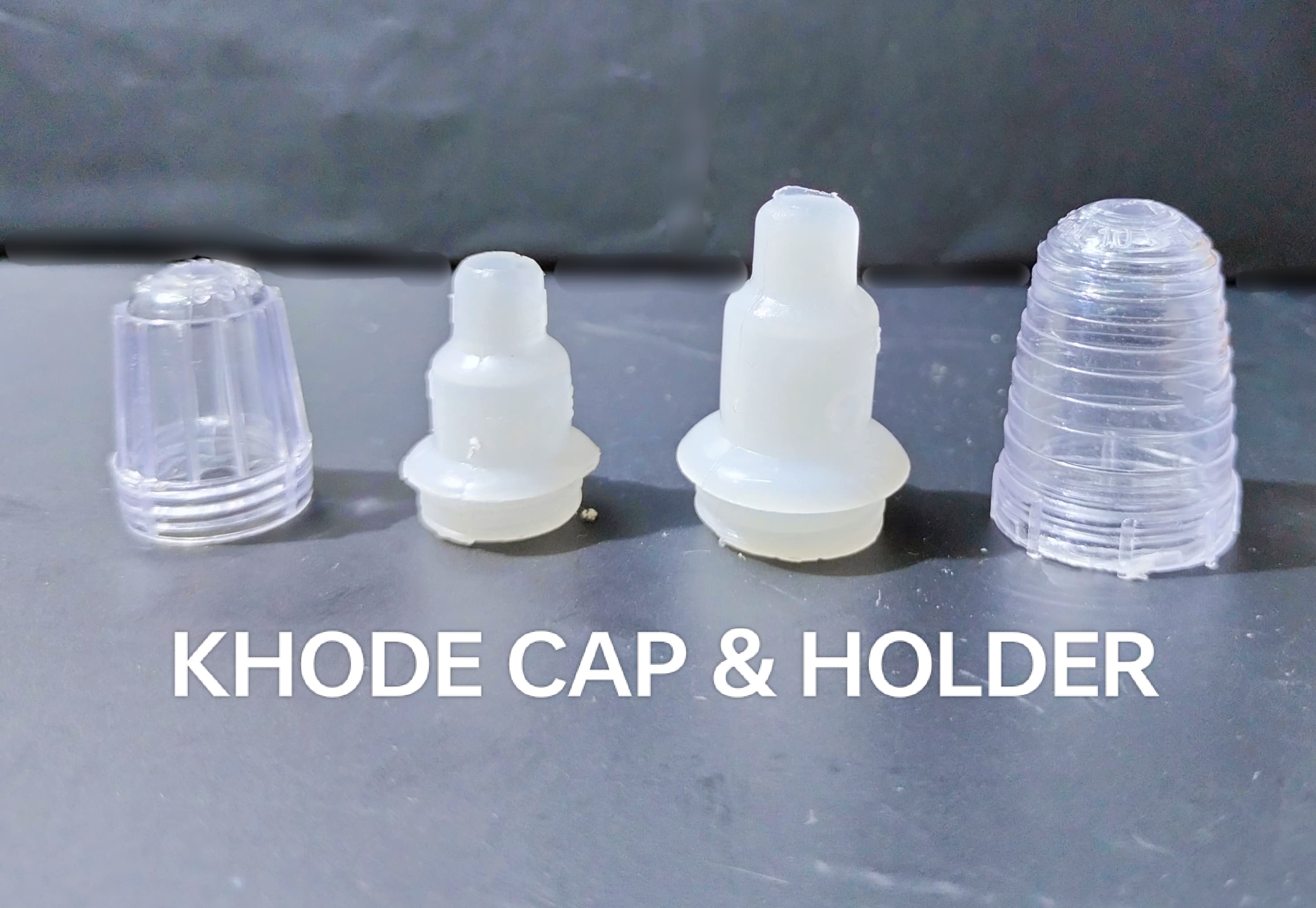 8mm Series Cap & Holder - Color: White / Black/ Transperant