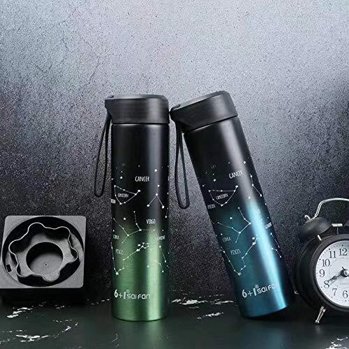 Cherrybox Zodiac Star Signs Constellation Insulated Drink Bottle Thermos Flask - Stainless Steel, 340 Ml , Multicolour Design For Beverages