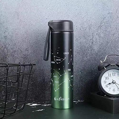 Cherrybox Zodiac Star Signs Constellation Insulated Drink Bottle Thermos Flask - Stainless Steel, 340 Ml , Multicolour Design For Beverages