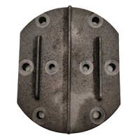 Cast Iron Air Compressor Head Plate - 6 X 4 Inches, Polished Black | Industrial Use, 220-440 Volt Compatibility, Warranty Included