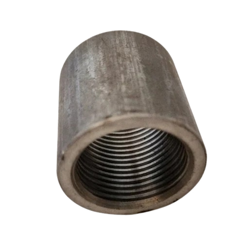 Stainless Steel Threaded Coupling - 1 Inch Size, 8mm Thickness | Polished Finish, Round Shape, Hot Rolled Design For Industrial Plumbing Applications
