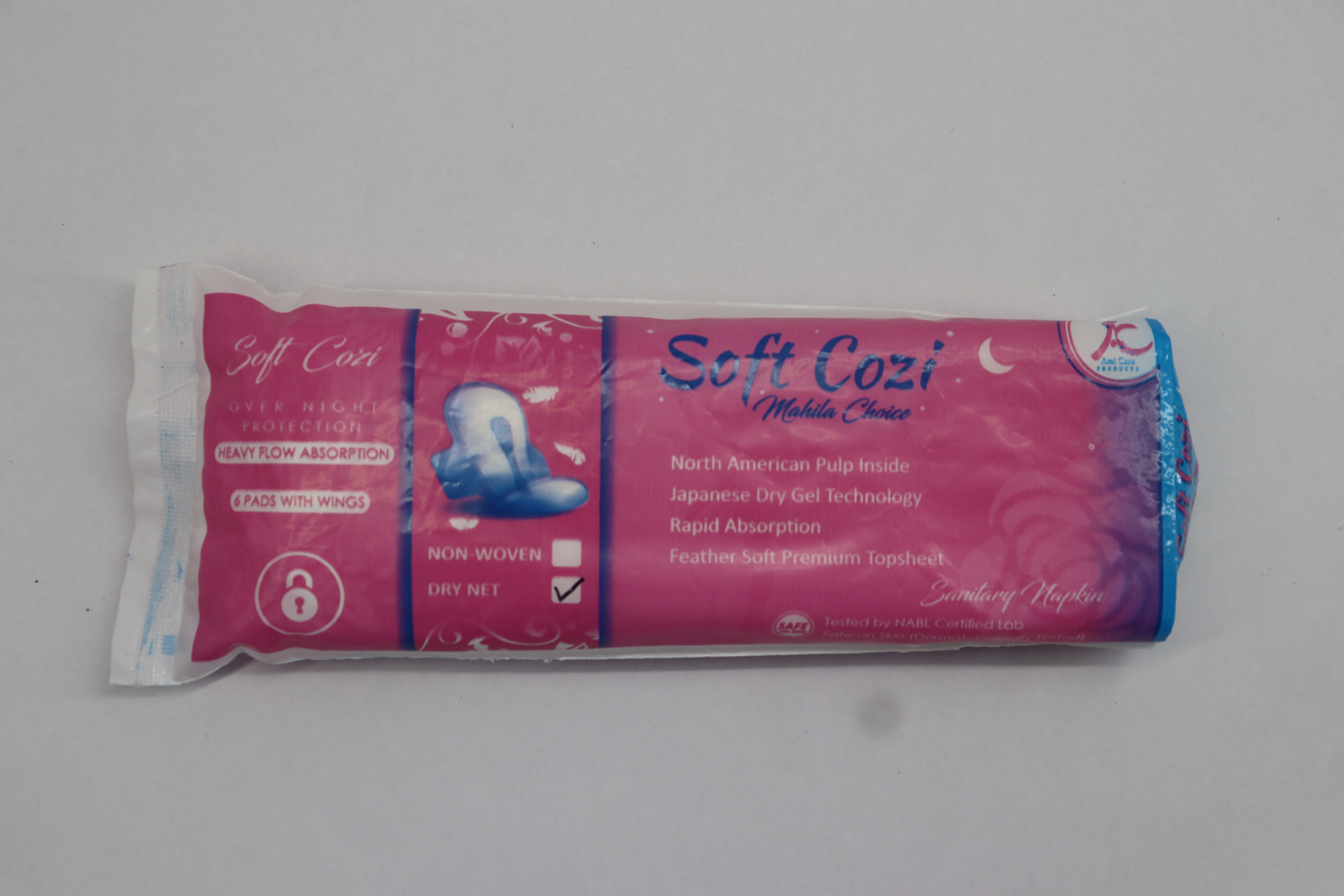 Non Woven Topsheet Napkin 6pcs - Material: Cotton