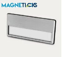 60 X 12mm Silver Reap Badge (with Pin Attach) - Color: White