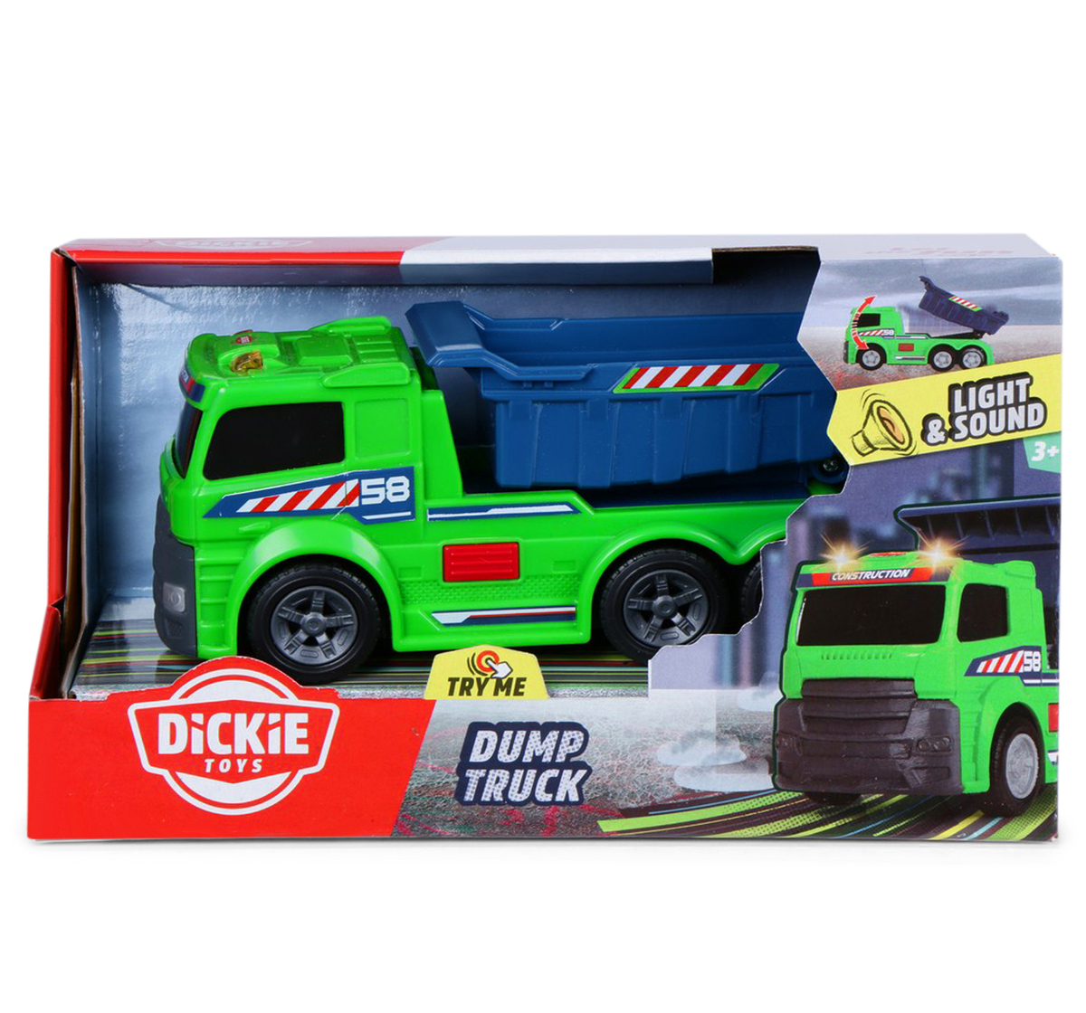 Dickie Light & Sound Vehicle - Dump Truck - Color: Multicolor
