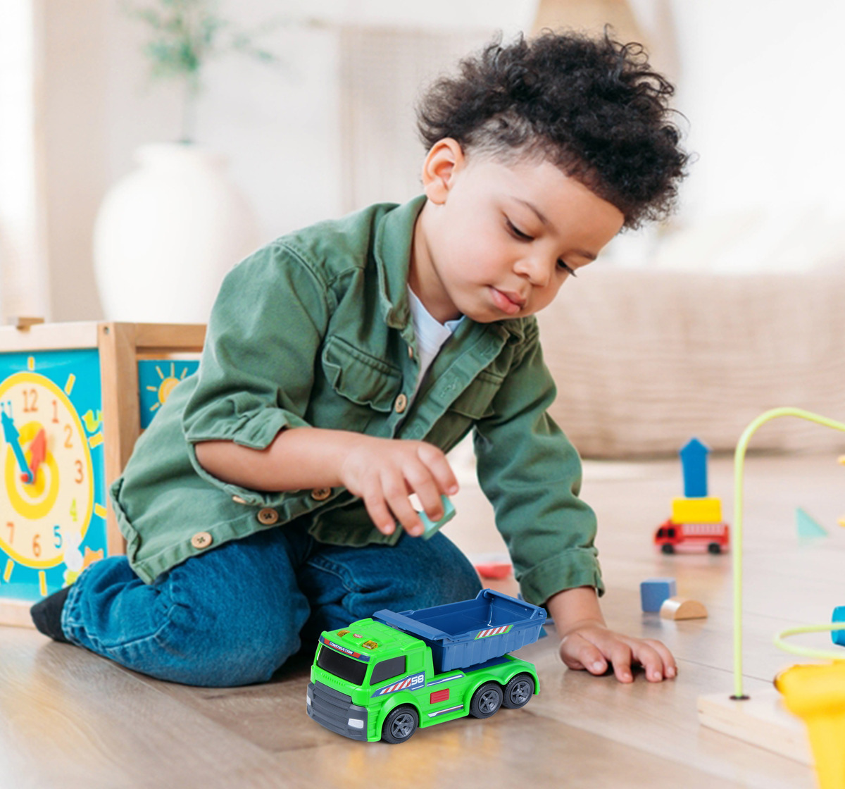 Dickie Light & Sound Vehicle - Dump Truck - Color: Multicolor