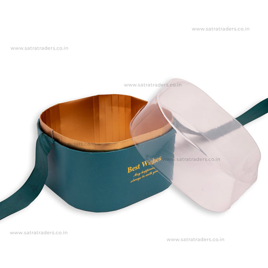 Gift Box | 1pc - Colorful Gift Box Set In Orange, Red, Green, And Pink | Perfect For All Occasions, Stylish Presentation, Ideal For Gifting