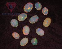 Ethiopian Opal Natural Gemstone Handmade Oval Shape Smooth Cut Loose Stone