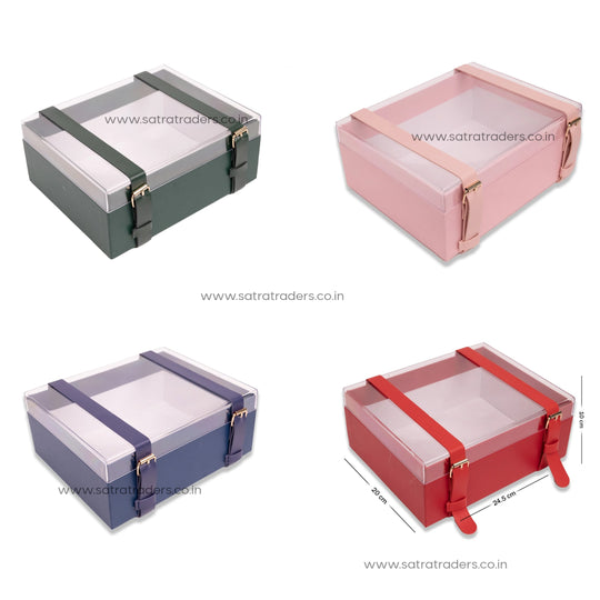 Gift Box | 1pc - Colorful Red, Pink, Blue, Green Presentation Box , Perfect For Gifting And Special Occasions