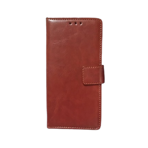 Brown Plain Mobile Flip Cover