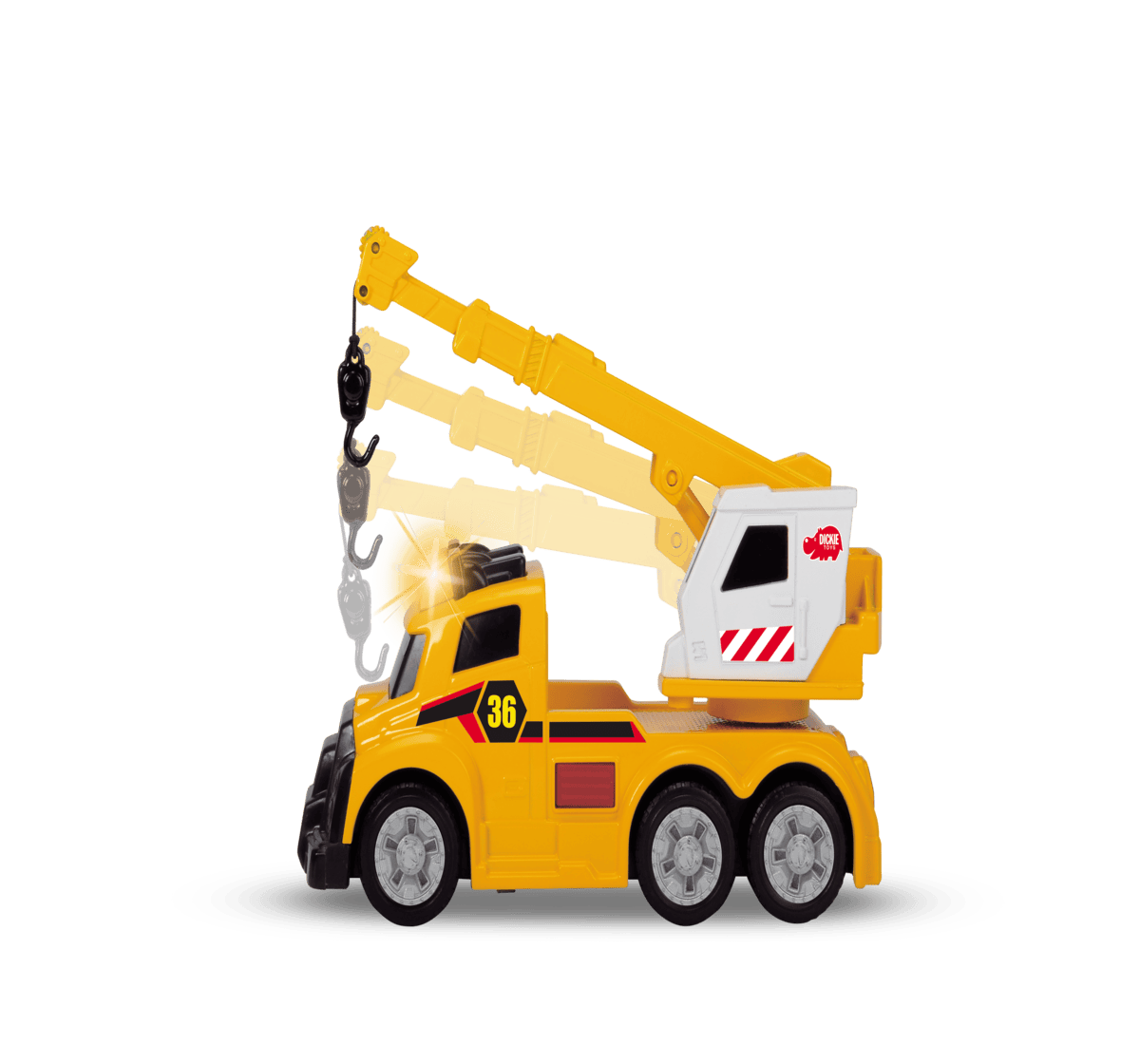 Dickie Light & Sound Vehicle - Mobile Crane - Color: Multicolor