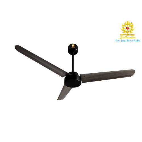 Dark Wood Spin Air Bldc Celling Fans - Color: Black