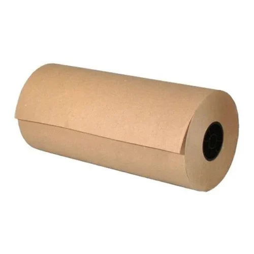 Imported Absorbent Kraft Paper Roll - 0.76mm to 0.81mm Thickness, Brown Color, Anti-Curl Feature, Plain Design, Virgin Pulp Quality