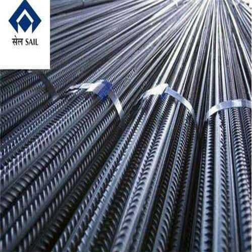 Sail TMT Bar - Mild Steel, Customized Sizes Available, Polished Silver Finish | Durable Round-Shaped Solution for Industrial Applications
