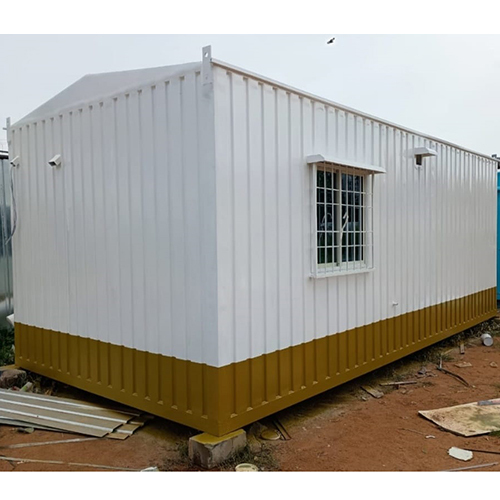 MS Portable House Cabin - Container Material, 8-10m Height, Classic White | High Wind Resistance, PVC Sliding Windows, Insulated Walls