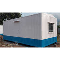 Modular Portable Office Cabin - Steel, 8-10 Feet Height, Elegant White Color | Durable Mdf Roof, High Wind Resistant Pvc Windows, Optimal Insulation
