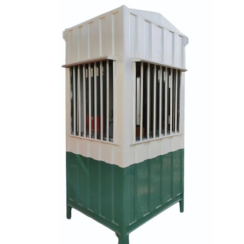 Color Coated Portable Security Cabins - Color: White